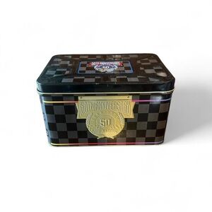 50th Anniversary nascar Checkered Tin Box